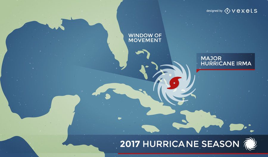 Alerta de mapa del huracán Irma Alerta de mapa del huracán Irma