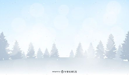 Winterwaldlandschaftsillustration