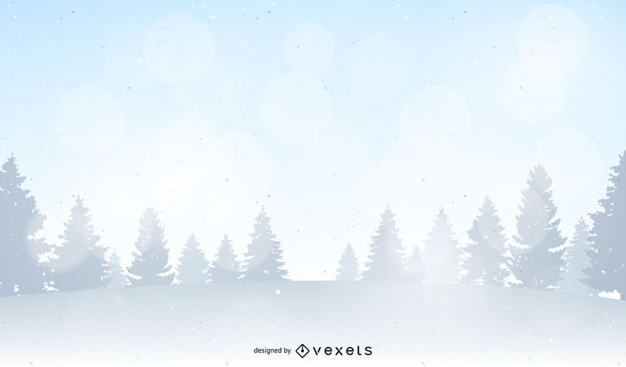 Ilustración de paisaje de bosque de invierno Ilustración de paisaje de bosque de invierno
