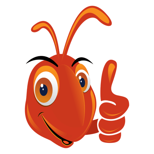 Ant thumbs up cartoon PNG Design
