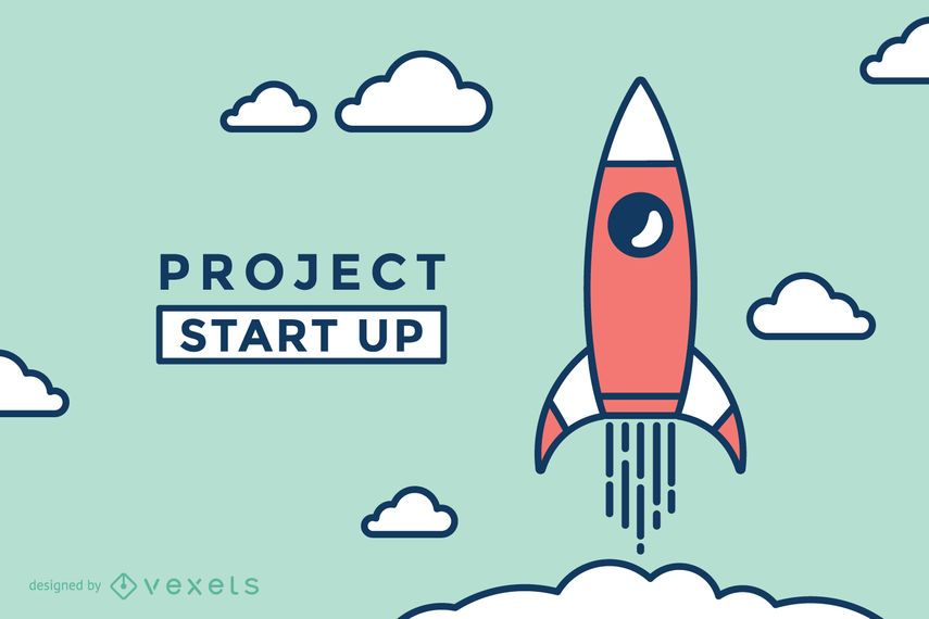 Start up rocket illustration Start up rocket illustration