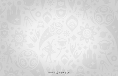 Russia 2018 seamless pattern in gray Russia 2018 seamless pattern in gray