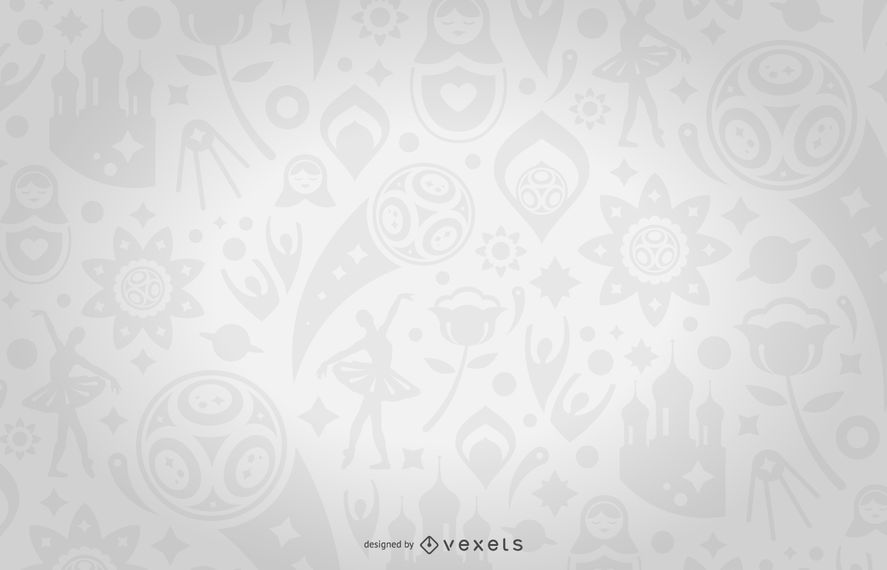 Russia 2018 seamless pattern in gray Russia 2018 seamless pattern in gray