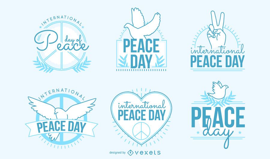 Coleção de distintivos do dia da paz Coleção de distintivos do dia da paz