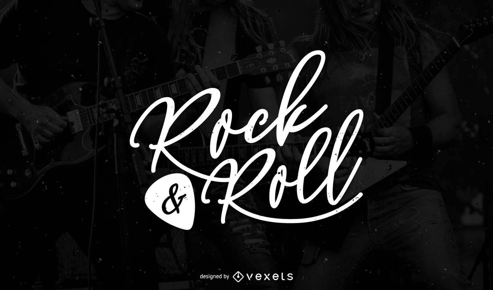 Modelo de design de logotipo do Rock and Roll