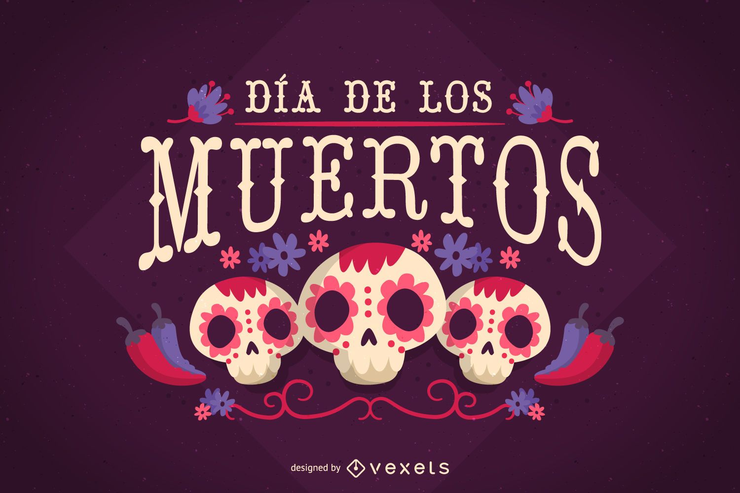 Diseño decorativo del Día de los Muertos