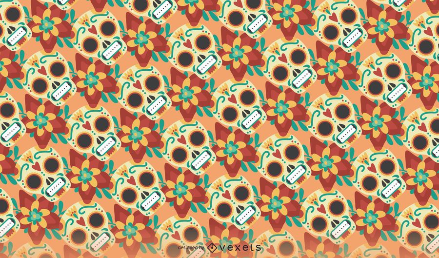 Seamless Day of the Dead pattern Seamless Day of the Dead pattern