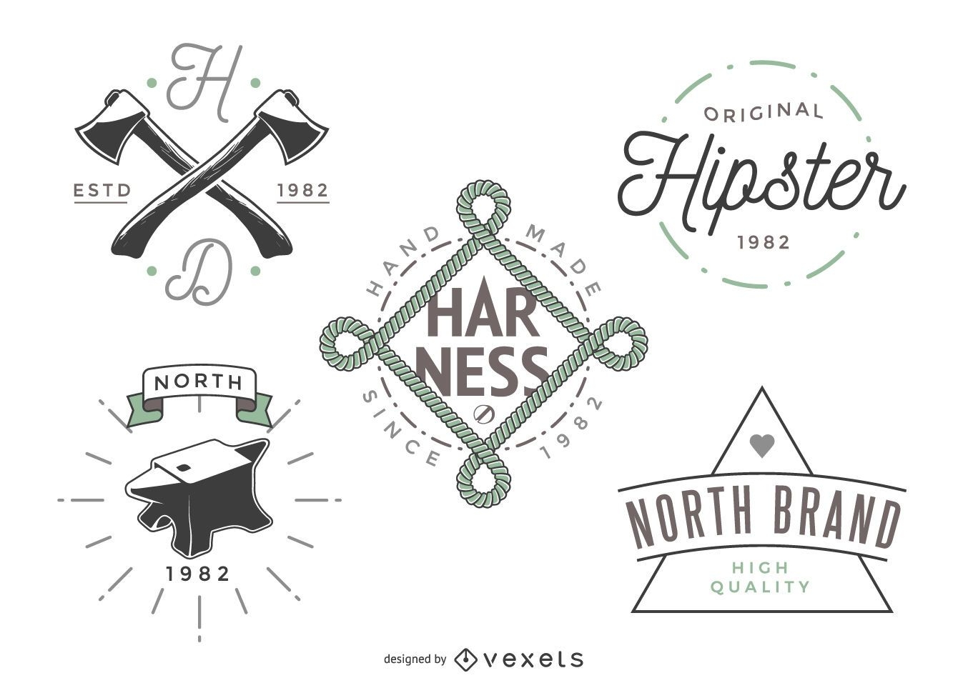 5 hipster logo templates