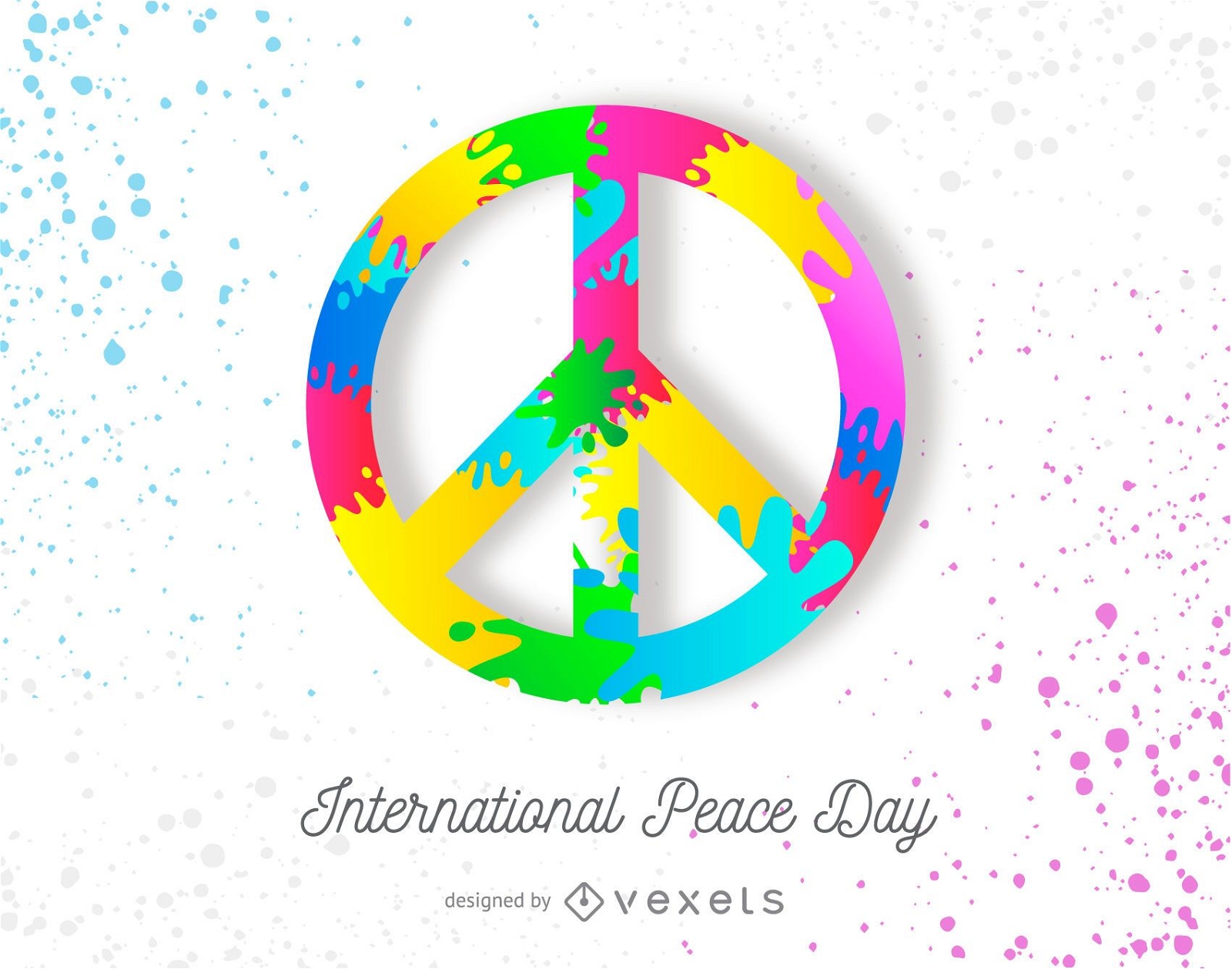 Colorful Peace Day design