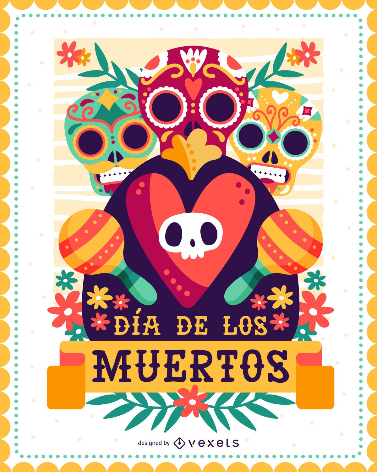 cartel-de-dia-de-los-muertos-descargar-vector