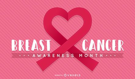 Diseño rosado de concientización sobre el cáncer de mama