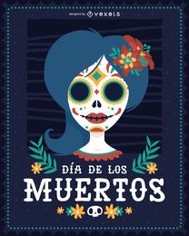 Ilustração mulher Dia de los Muertos