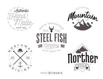 Paquete de plantillas de logotipo hipster