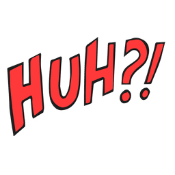 Huh illustration PNG Design