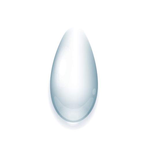Elipse de gota de agua realista Diseño PNG