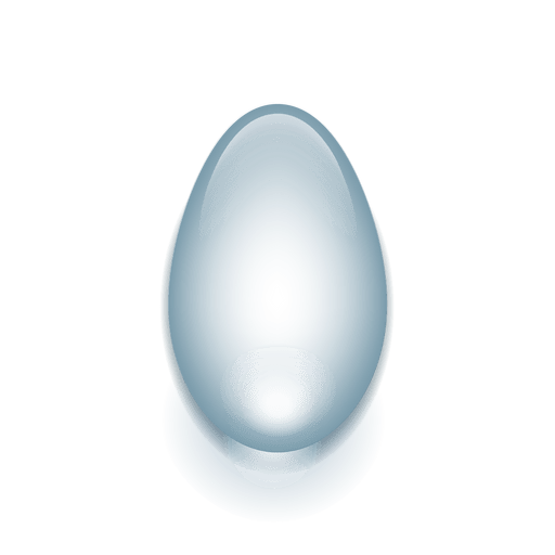Realistic water drop oval