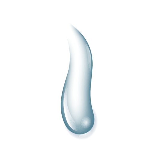 Realistic water drop sliding PNG Design