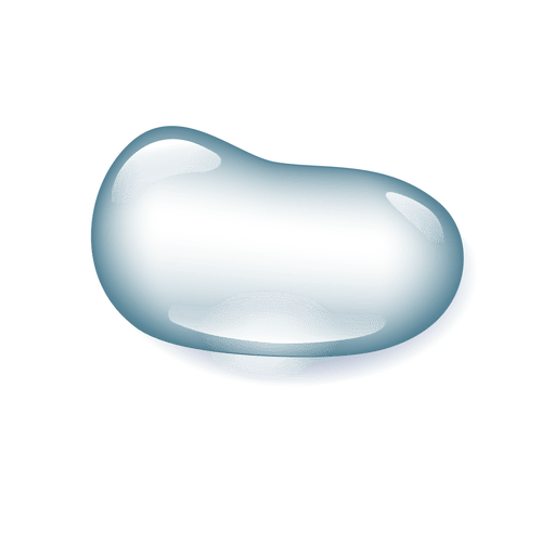 Gota de agua realista curvada Diseño PNG