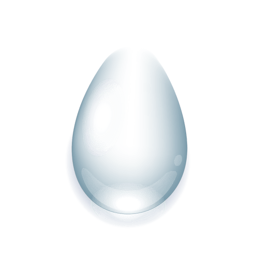 Realistic water droplet oval PNG Design