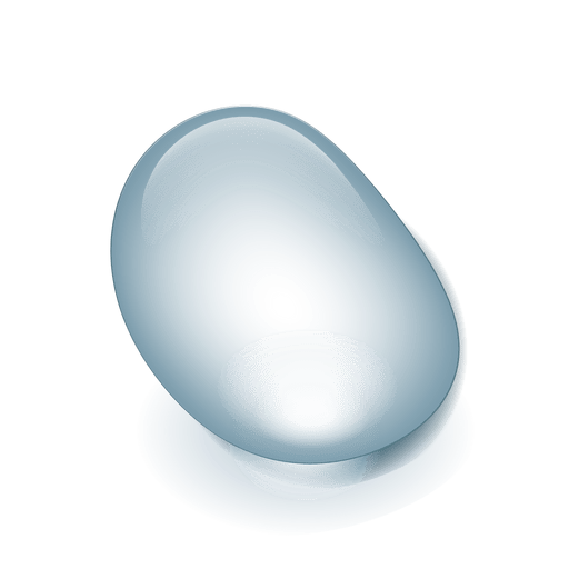 Realistic water droplet round PNG Design