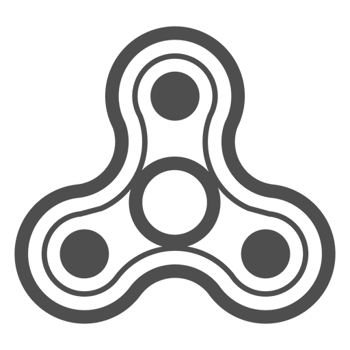 Three shooter spinner graphic inverted PNG Design
