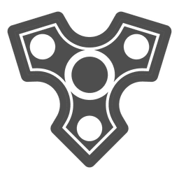 Gráfico nítido de tres tiradores spinner Diseño PNG