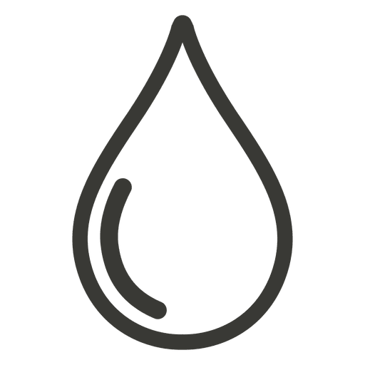 Waterdrop rounded glimpse stroke PNG Design
