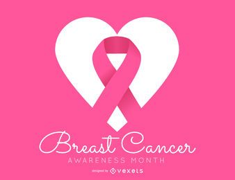 Simple pink Breast Cancer Awareness design Simple pink Breast Cancer Awareness design