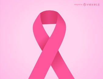 Ilustración de cinta rosa de cáncer de mama