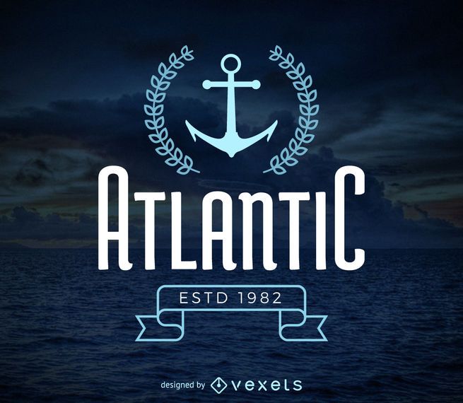 Marine hipster logo template Marine hipster logo template
