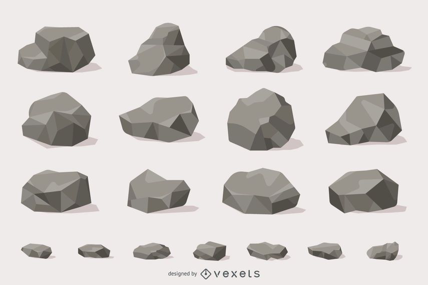 Felsen- und Steinillustrationssammlung Felsen- und Steinillustrationssammlung