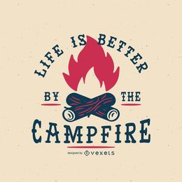 Hipster Lagerfeuer Abzeichen