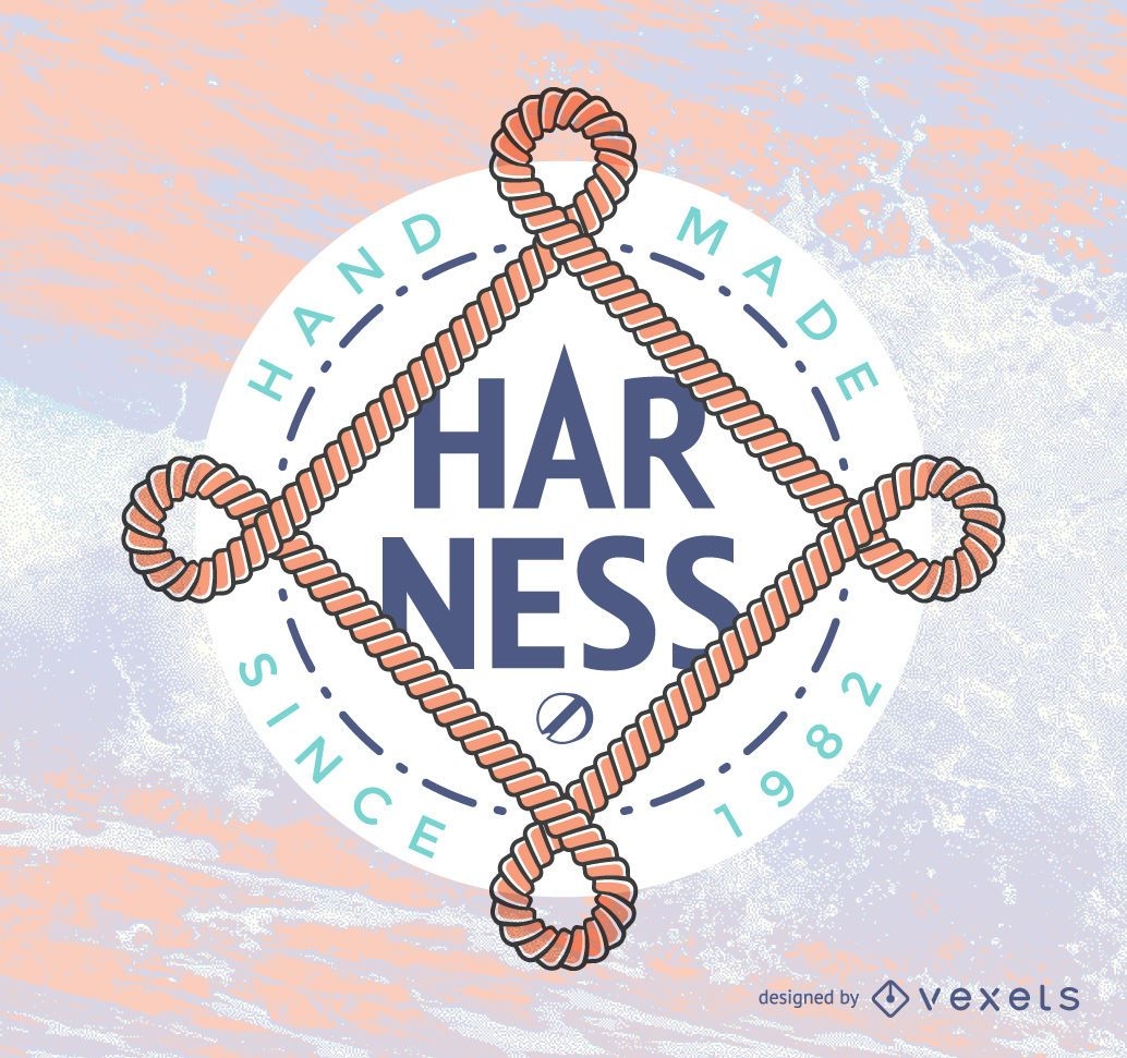 Hipster logo template with ropes