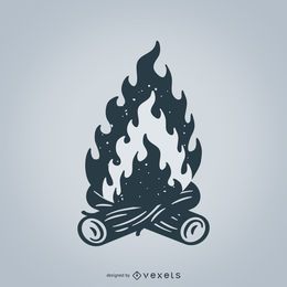 Isolated campfire illustration Isolated campfire illustration