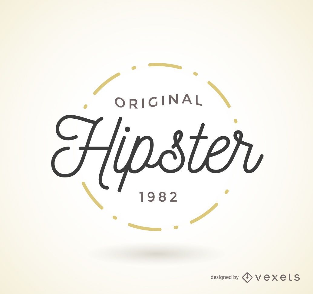 Plantilla de insignia de logotipo de hipster