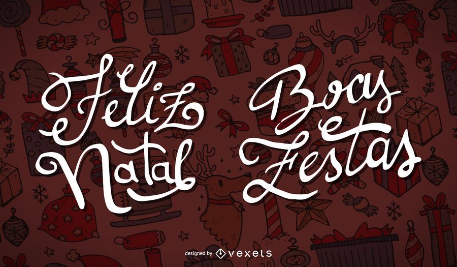 Feliz Natal Boas Festas label set Feliz Natal Boas Festas label set