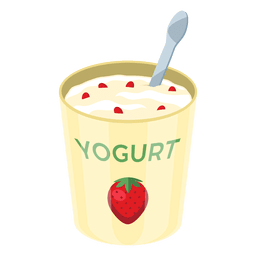 Pote de iogurte de morango Desenho PNG