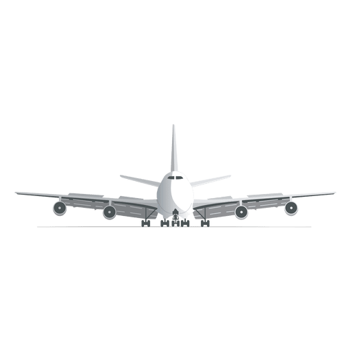 Airplane landing PNG Design
