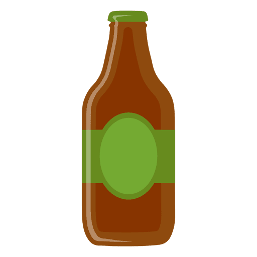 Amber beer steinie bottle PNG Design