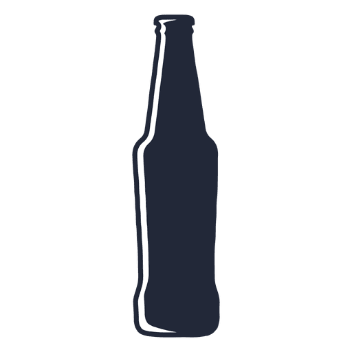 Silueta de botella de cerveza Diseño PNG