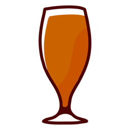 Beer goblet glass PNG Design