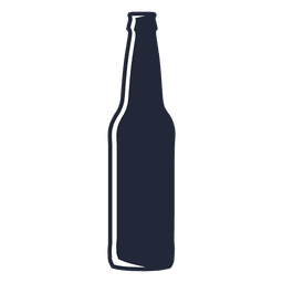 Beer longneck bottle silhouette PNG Design