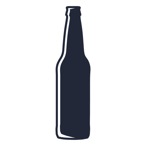 Cerveza botella de cuello largo silueta