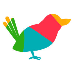 Cor abstrata de pássaro Desenho PNG
