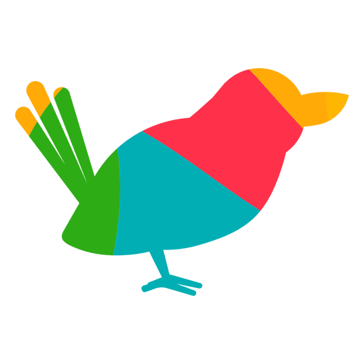 Abstrakte Farbe des Vogels PNG-Design