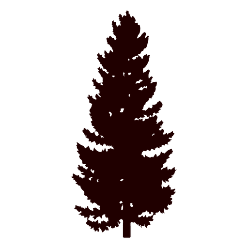 Black pine tree silhouette - Transparent PNG & SVG vector file