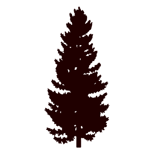 Black pine tree silhouette PNG Design