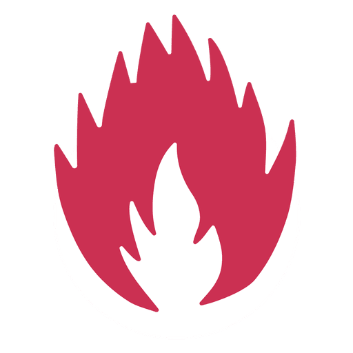 Silhueta de fogo ardente Desenho PNG