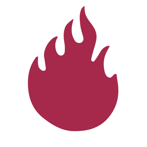 Blazing fire symbol PNG Design