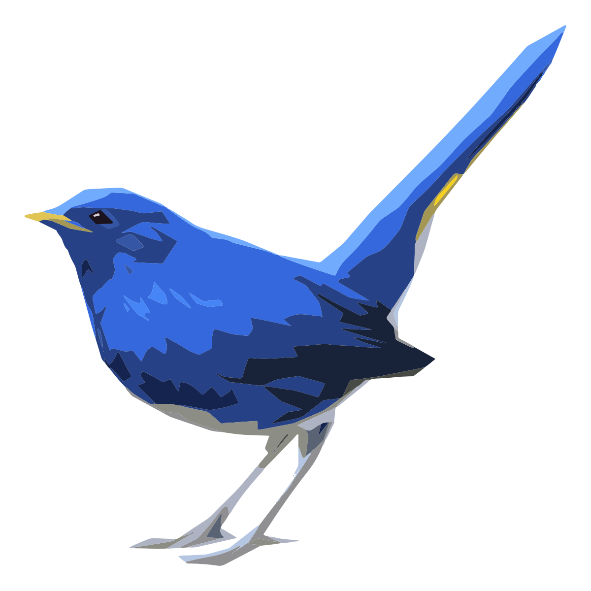 Design PNG E SVG De Ilustração De Pássaro Redstart Azul Para Camisetas, image size:1200x1200